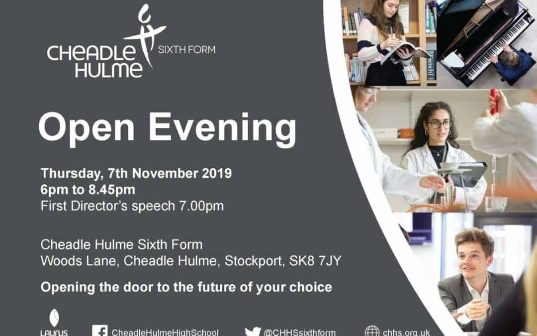 Cheadle Hulme Sixth Form Open Evening 2019
