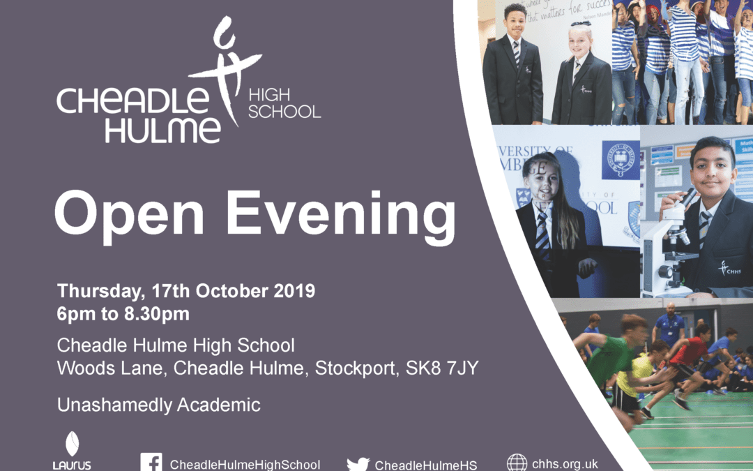 Save the date for CHHS’s 2019 Open Evening