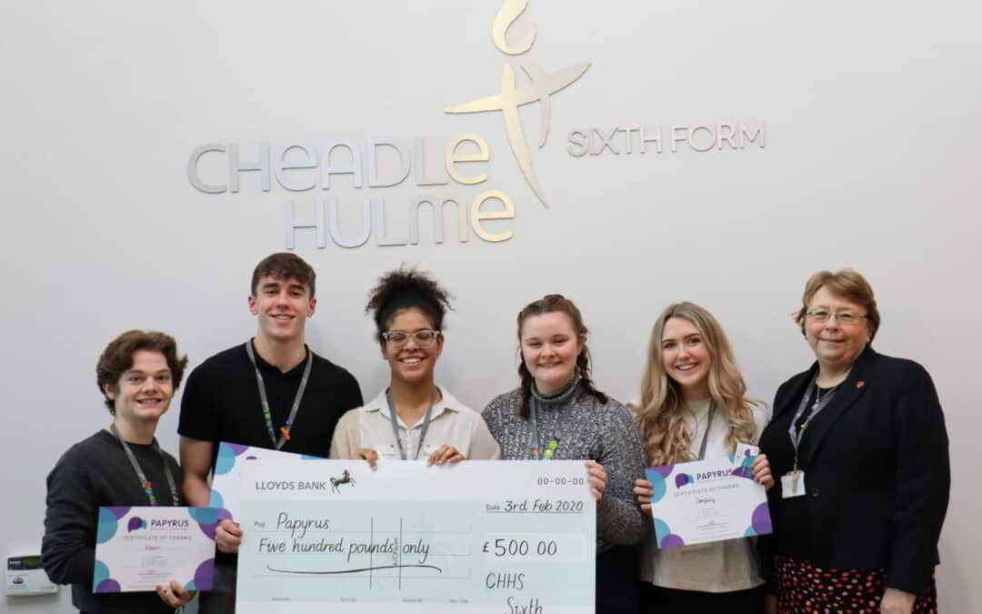 CHHS Sixth Form students raise £500 in support of suicide prevention charity