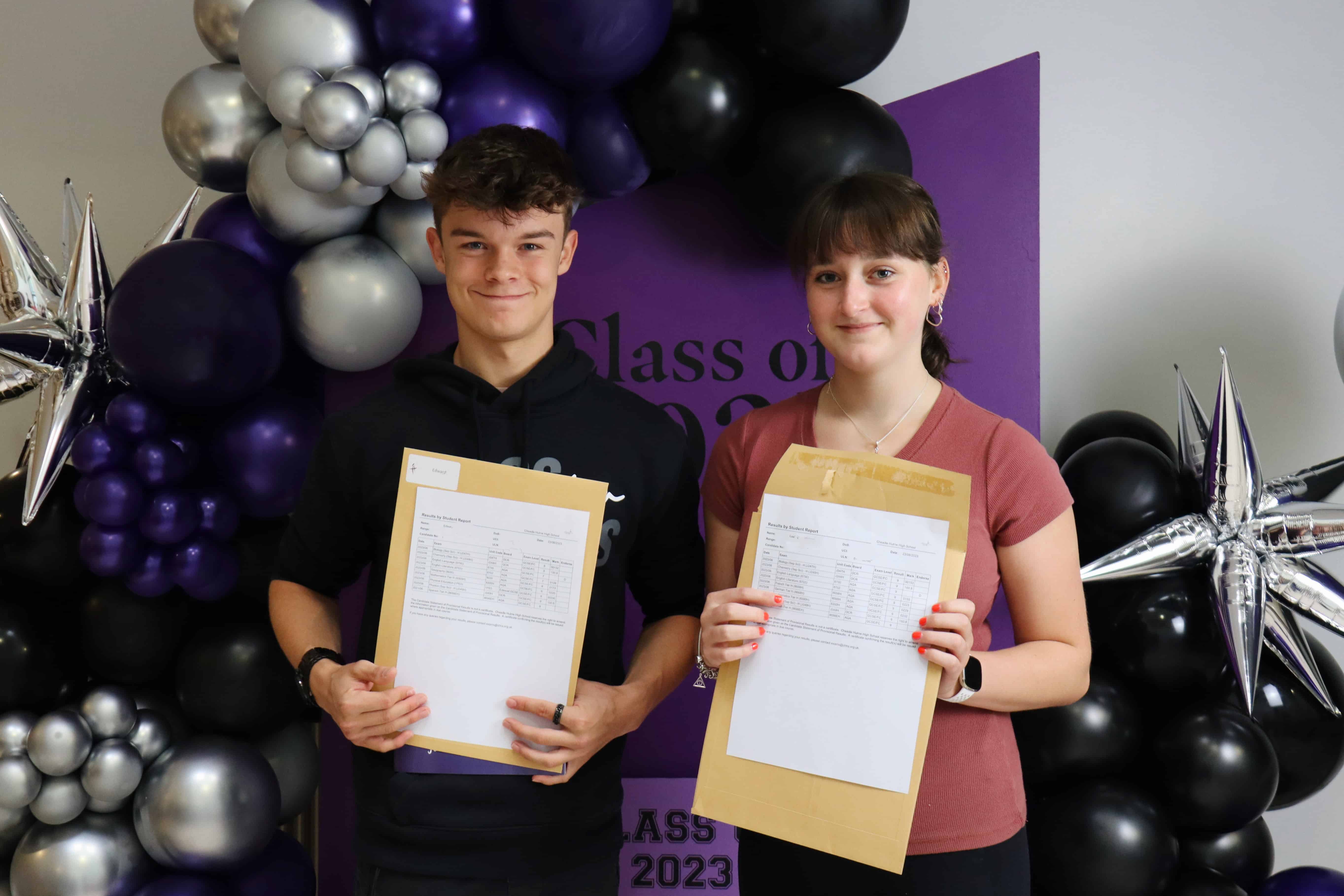 Year 11 prefects from Cheadle Hulme High School celebrated fantastic GCSE results.